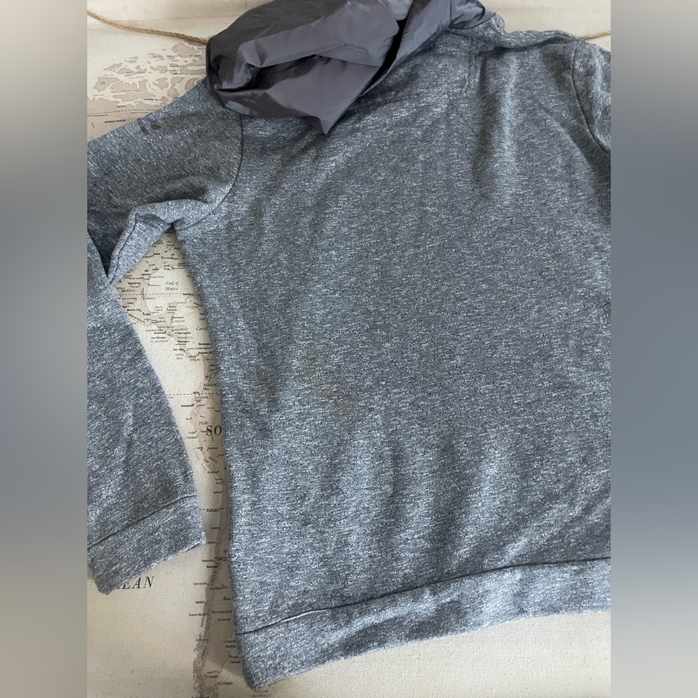 NWT Jetlag Grey Melange Cowl Neck Hoody Pullover L - Picture 9 of 13